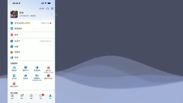 支付宝APP版本切换界面